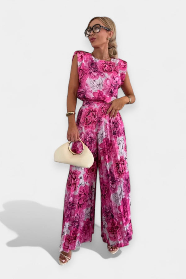 Summer Fashion Set with Top and Pants